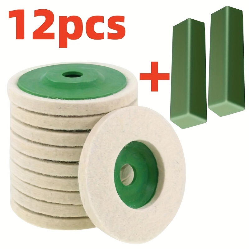 Wool Wheel Special Polishing Wheel Stainless Steel Mirror Metal Plane Green Disc Fine Wool Felt Polishing Pad Set