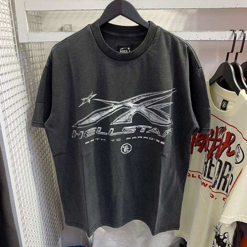クロスボーダー新しい夏アメリカンレトロ半袖クリエイティブレタープリントルーズトレンディブランド半袖Tシャツトップス男性と女性用|undefined