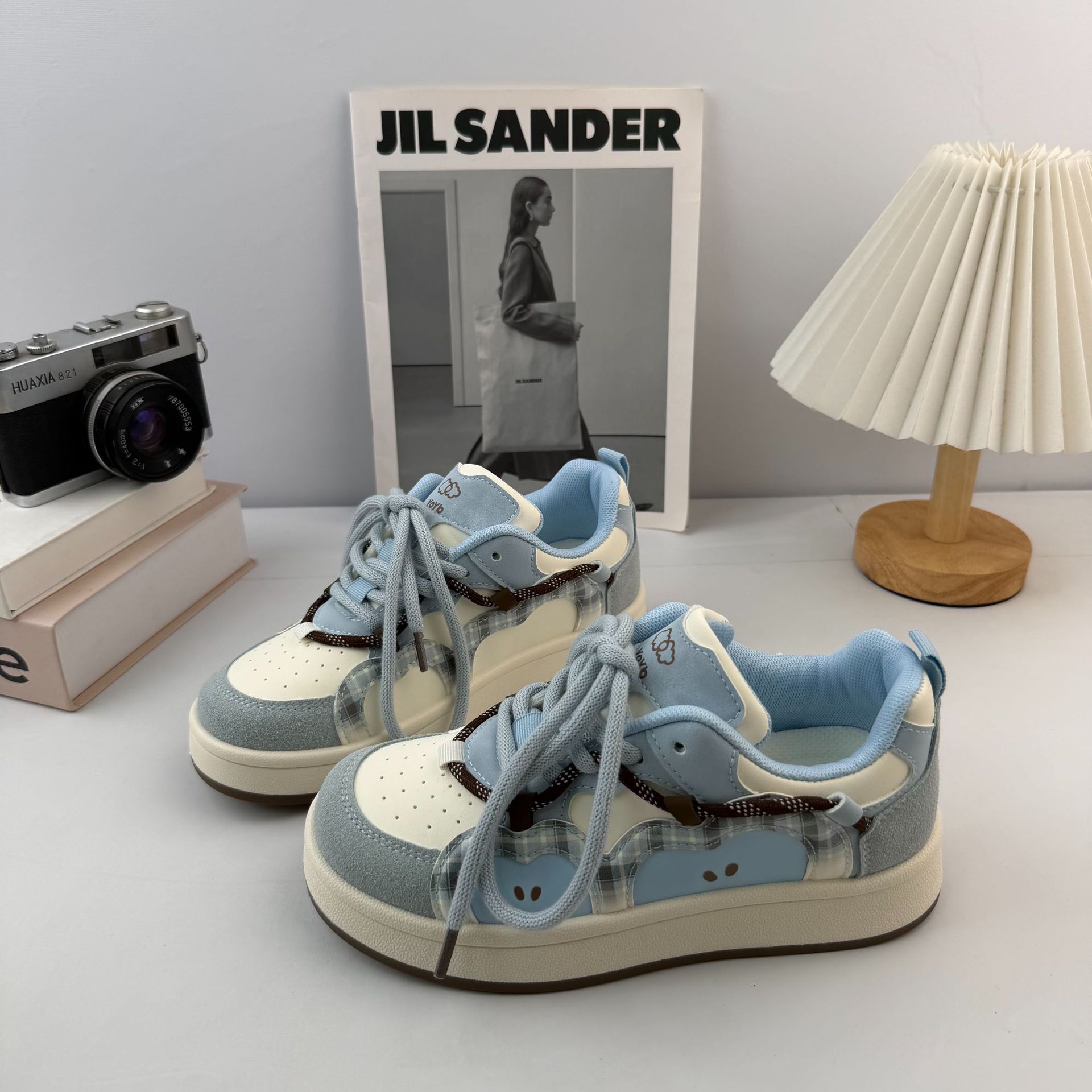 Yuanbo Nichong retro puerto zapatos de skate para mujeres 2025 otoño nuevo estilo universal zapatos chique estudiantes zapatos de mujer de suela gruesa
