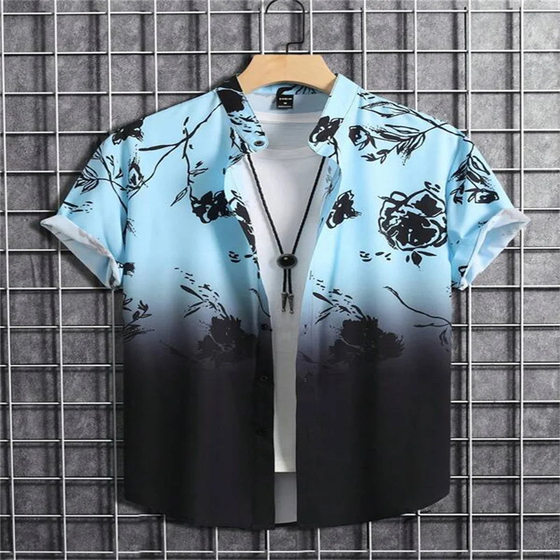 Summer Game GTA Grand Theft Auto Same Shirt Hawaii Beach Short Sleeve 3D Digital Printing Direct Sales
