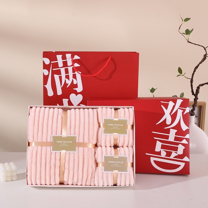 Juego de Toallas de Regalo Set de 3 Piezas de Microfibra Absorbente para Regalos Corporativos