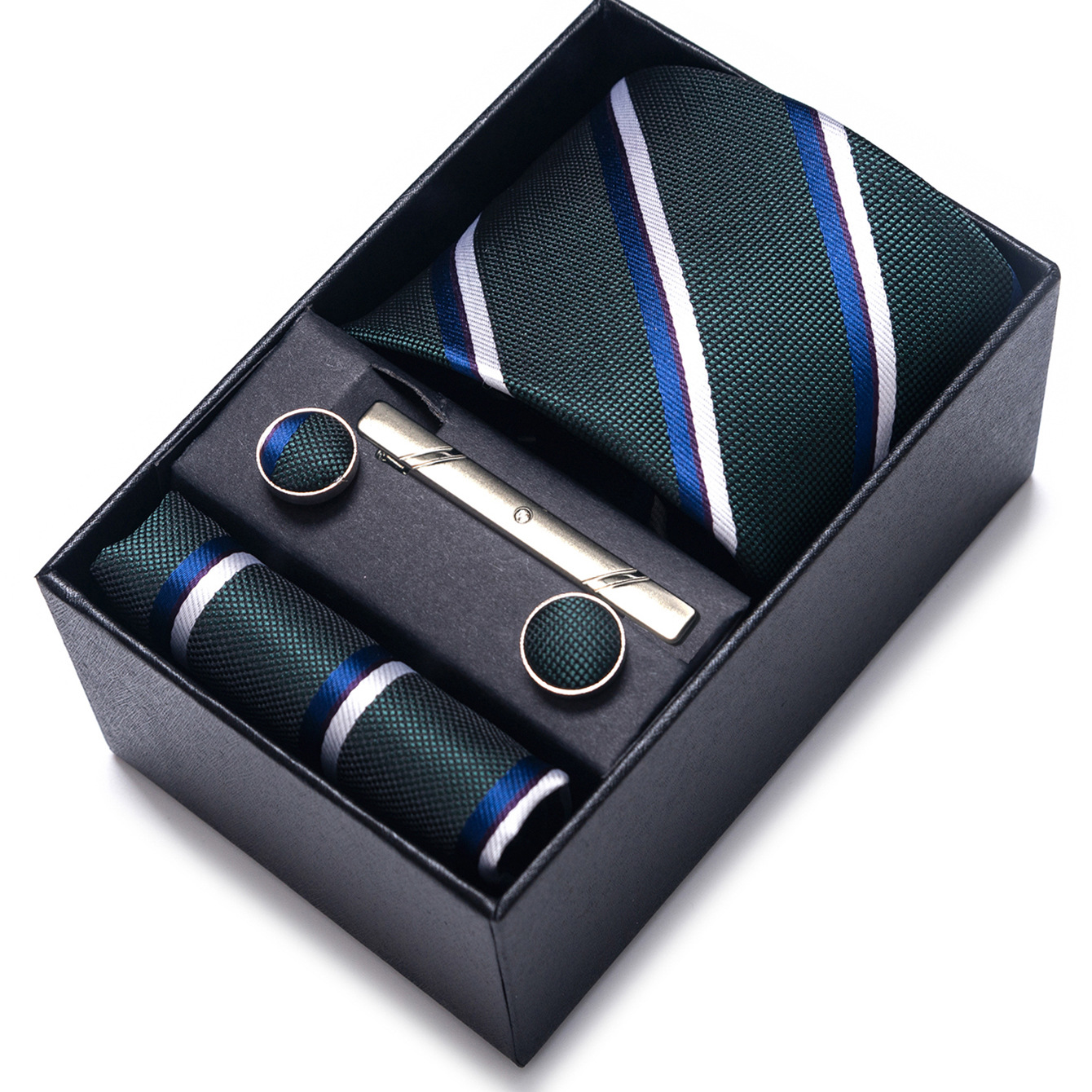 Set de Caja de Regalo con Corbata de Negocios para Hombre de Rayón Jacquard para Boda