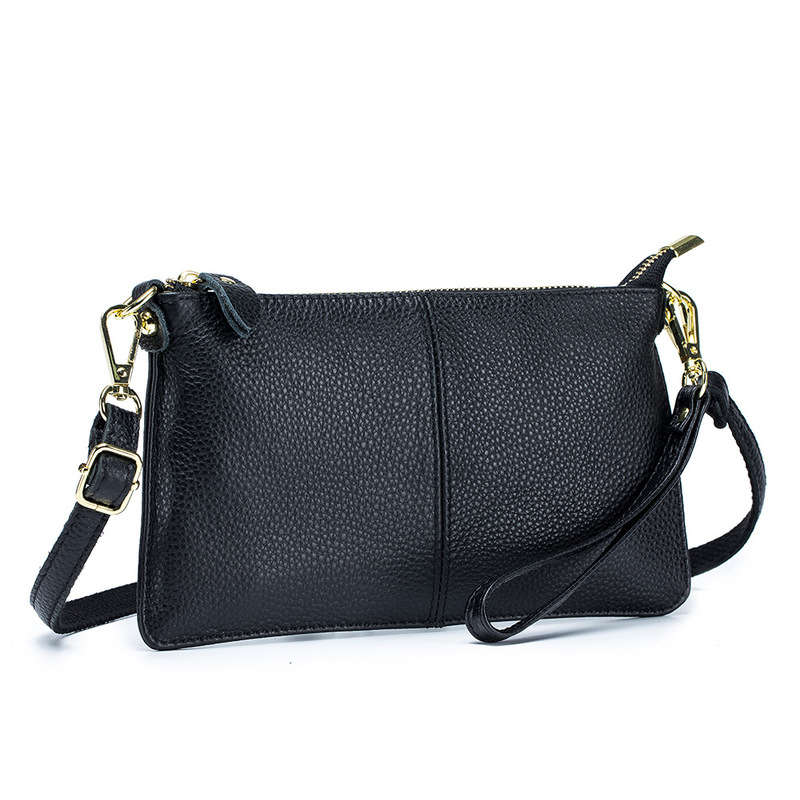 New Fashionable Women's Bag First-Layer Cowhide Shoulder Crossbody Bag Women's Genuine Leather Clutch Bag Soft Leather Versatile Handbag Cross-Border