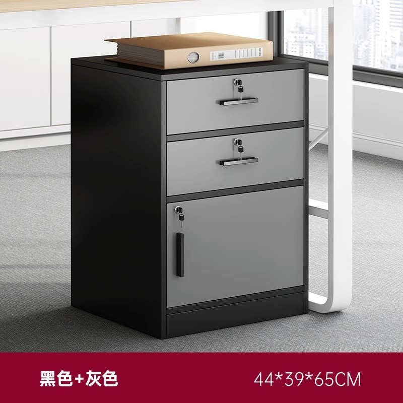 Armario de archivos de madera con cerradura de oficina armario de almacenamiento móvil armario de cajones con ruedas bajo la mesa de almacenamiento armario pequeño