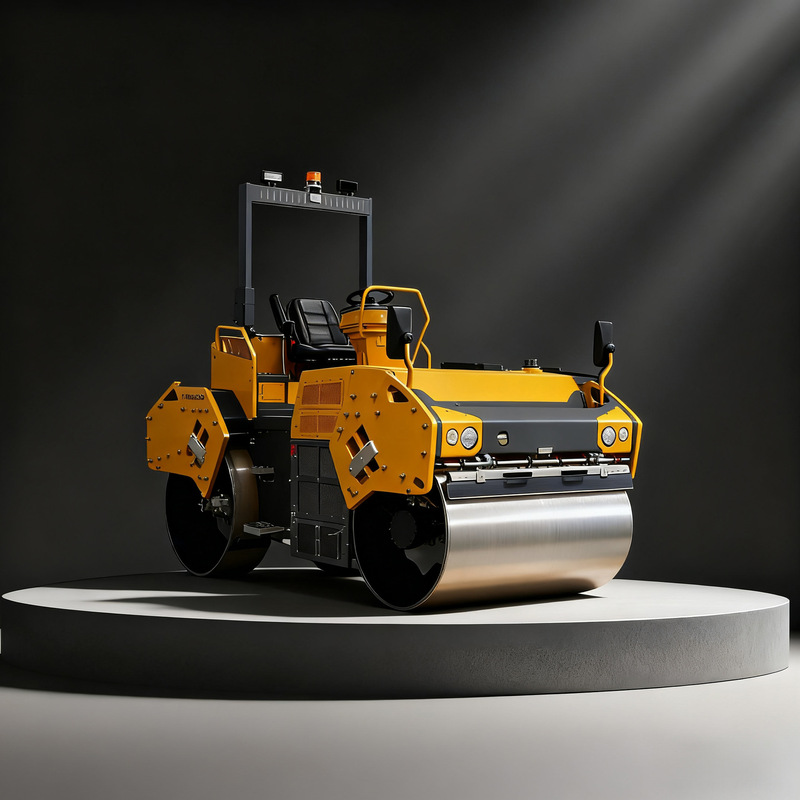 7-Ton Rolle Heavy-Duty Double Steel-Wheel Hydraulic Vibrating Road Roller with Four-Cylinder Water-Cooled Diesel Engine for Export