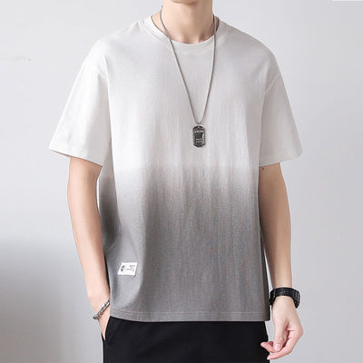 T-shirt Borneol Short sleeved man summer Thin section clothes Versatile Easy half sleeve Chaopai Gradient men's wear jacket