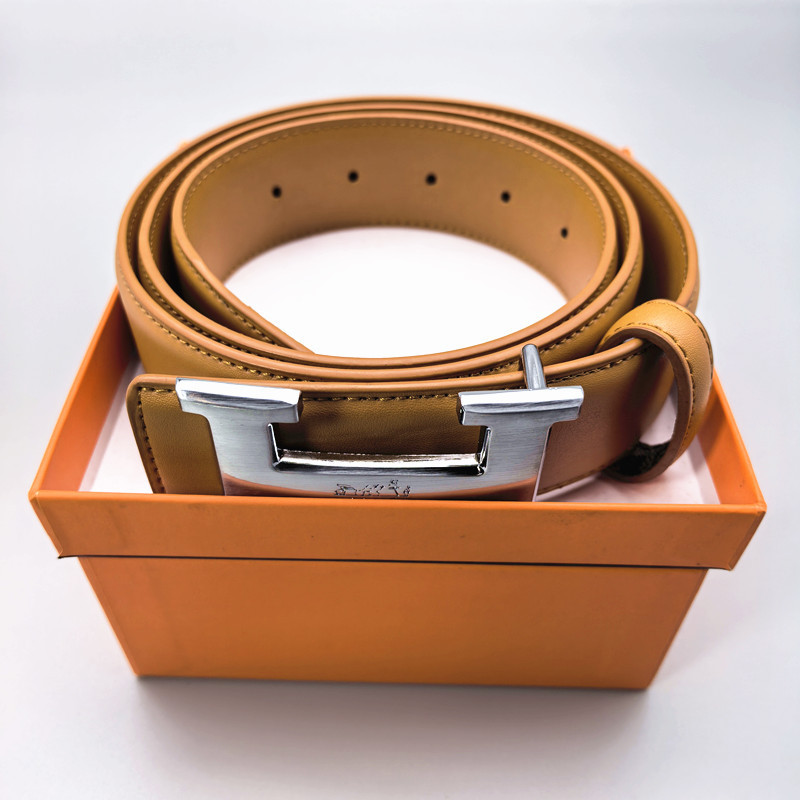 皮带男H字母扣腰带平纹经典款百搭裤带现货批发跨境彩色带 belt|undefined