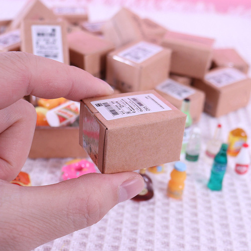 Internet celebrity creative miniature express blind box package mini simulation food bottle model food toy ornaments toys gifts