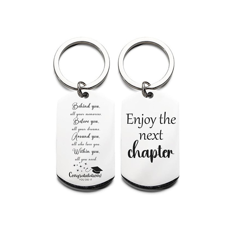 2024 Give Son Daughter He Her Class Graduation Congratulations Gift Laser Engraving Keychain University