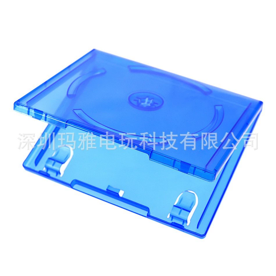 Корпус из ПС4 ПС5 коробка для игр CD прозрачная синяя DVD резервуар для дисков ПС4 ПС5 пластиковая коробка для дисков