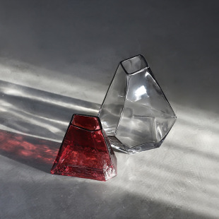 Geometric Origami Tapered Glass Vase Decoration Hotel Model Room Home Home Living Room Bedroom Decoration Model Room