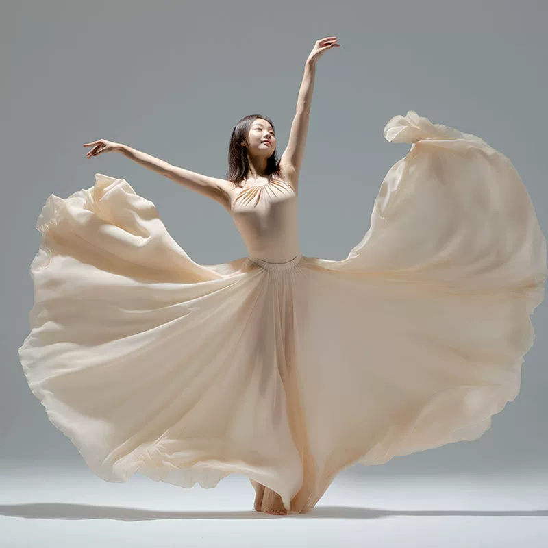 Классический танцевальный костюм, женское элегантное платье большого размера с разрешением 720 градусов, юбка для фото и танцев, платье для современной танцевальной практики