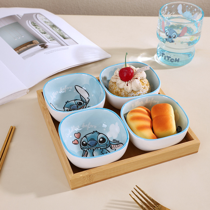Disney Stitch Series Snack Plates Cartoon Bowls and Plates Rice Bowls Tableware Set Microwave Oven Housewarming Gift Disney Stitch Series Snack Plates Cartoon Bowls and Plates Rice Bowls Tableware Set Microwave Oven Housewarming Gift