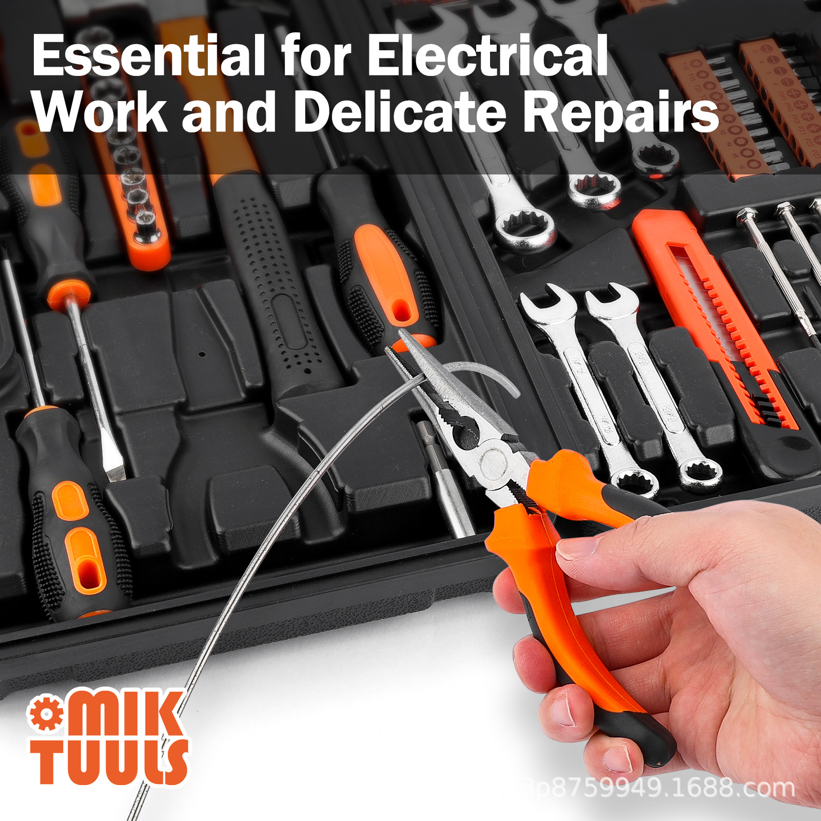 Juego de herramientas domésticas de 148 piezas, éxito de ventas transfronterizo, nuevo juego de caja de herramientas con cinta métrica, martillo de garra y llaves