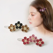 高级感水晶发夹一字夹网红刘海夹侧边发饰青蛙扣少女简约优雅森系