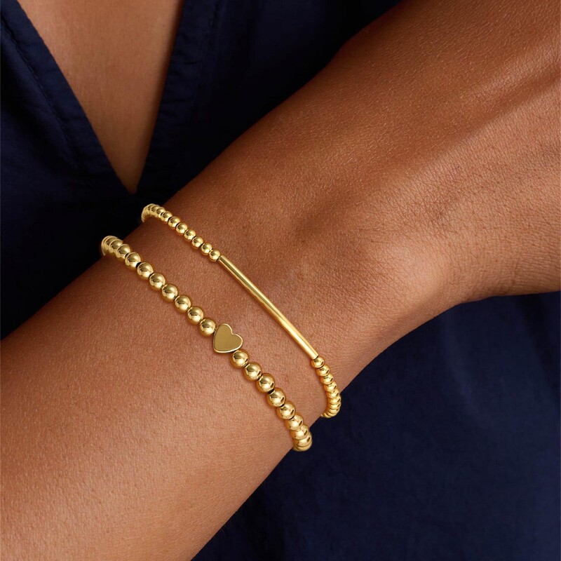 Cross-border New Style Beaded Bracelet suit Heart Crystal Bracelet Stacked Cross Simple Bracelet for Women