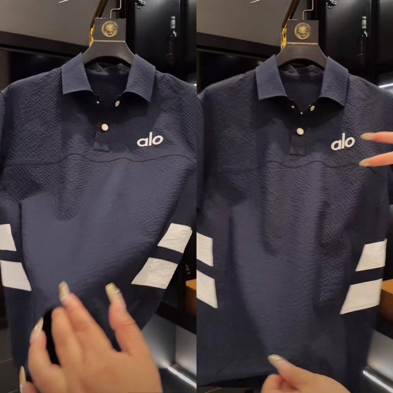 メンズファッショナブルで多用途なTシャツビジネススタイル高品質ラペルルーズトレンディ通気性夏半袖カジュアルトップ|undefined