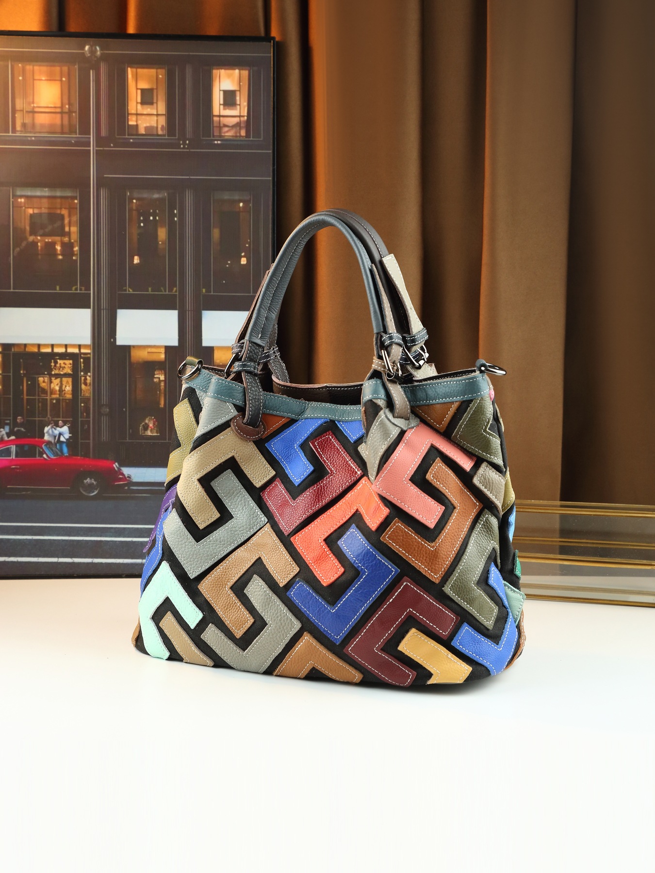 Retro Genuine Leather Crossbody Handbag For Women Shoulder Bag_voghion.com
