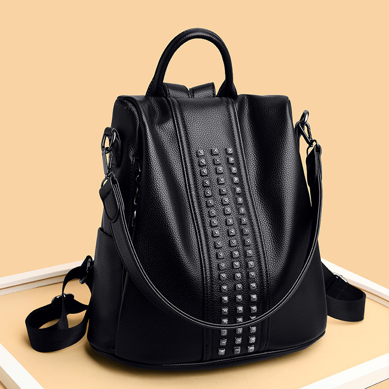 Contraste Color Mochila de mujer transfronteriza nueva mochila antirrobo de mujer moda mochila de viaje de hombro de mujer entrega de una sola pieza