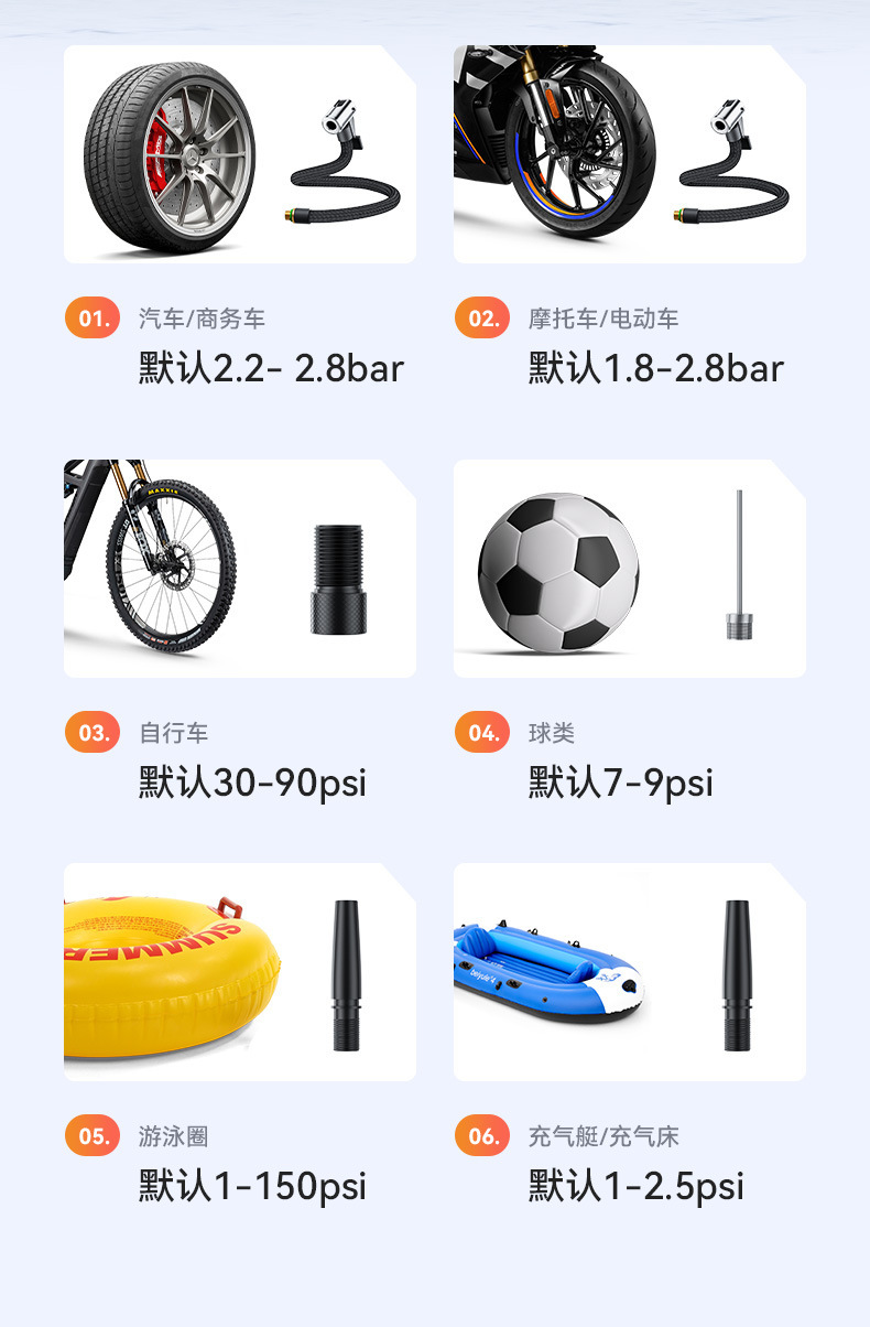 New car inflator small portable car tire electric car high-power high-pressure tire inflator cylinder