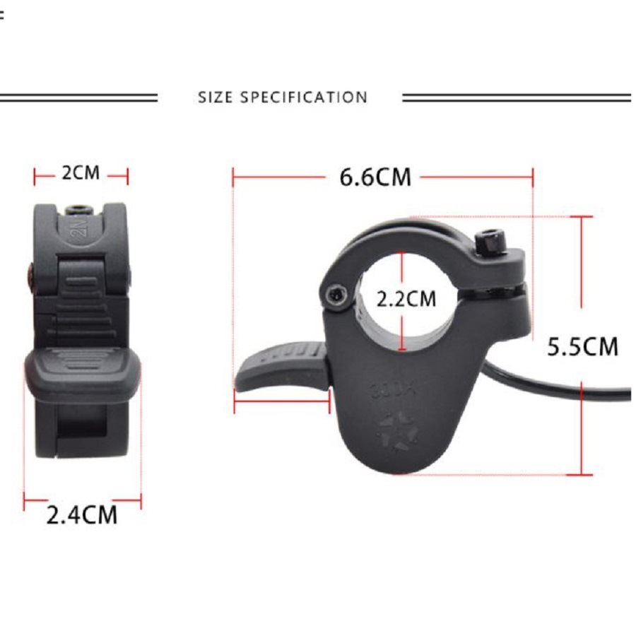 Scooter de bicicleta eléctrica con dedo 300X de cinco estrellas, acelerador universal izquierdo y derecho, conector impermeable/SM