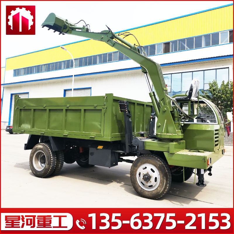 四驱自卸运输随车挖 废铁甘蔗抓木机随车抓钢机厂家5吨运输自卸挖