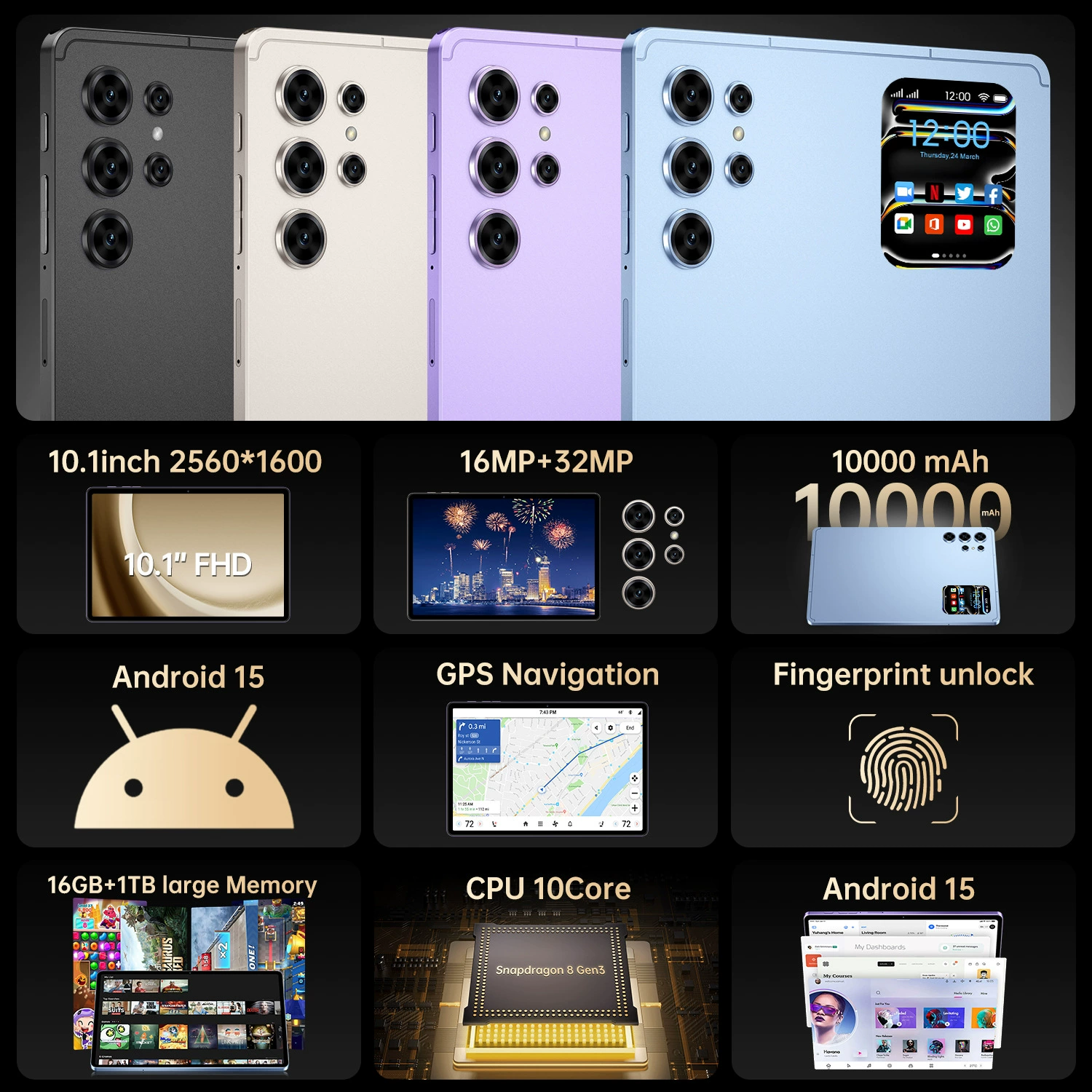 Планшет (Pad) Pad 25 Ultra — 10,1″, 4 ГБ + 32 ГБ, восьмиядерный, 4G