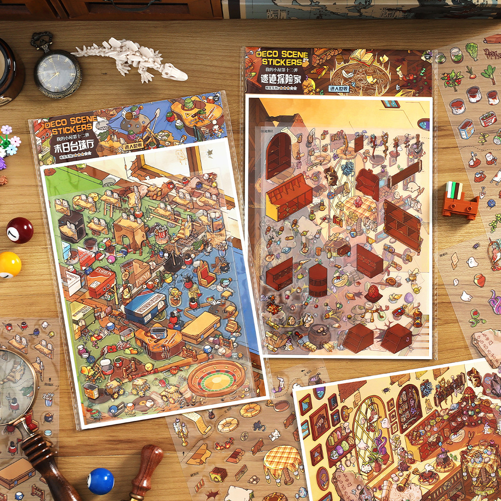 Infeel.Me pegatinas paisajísticas de tamaño súper grande mi cabina duodécima bala pegatinas decorativas divertidas