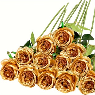 Simulation flower rose fake flower single simulation flower living room rose flower arrangement wedding decoration