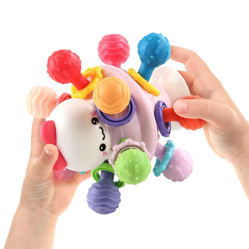 El bebé transfronterizo de la bola atómica de Manhattan del mordedor del bebé puede morder y agarrar la mordedura molar y jugar el juguete de la bola de la mano image 5