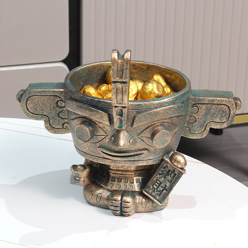 Sanxingdui ornaments creative entrance key storage home living room wine cabinet office light luxury decoration opening gift