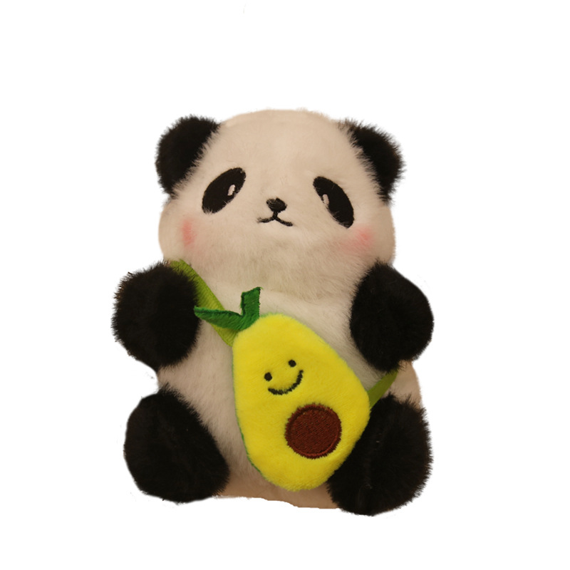 Linda muñeca panda pequeña muñeca de peluche colgante llavero mochila joyería muñeca de juguete regalo de cumpleaños al por mayor