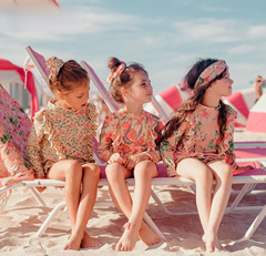 Summer New INSAge Children's Apparel European and American Ethnic Style Girls' Baby Sun Protection Split Swimwear One Piece Drop Shipping