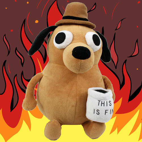 This is Fine Dog Coffee Dog Plush Toy Wholesale Cute Doll Doll Doll