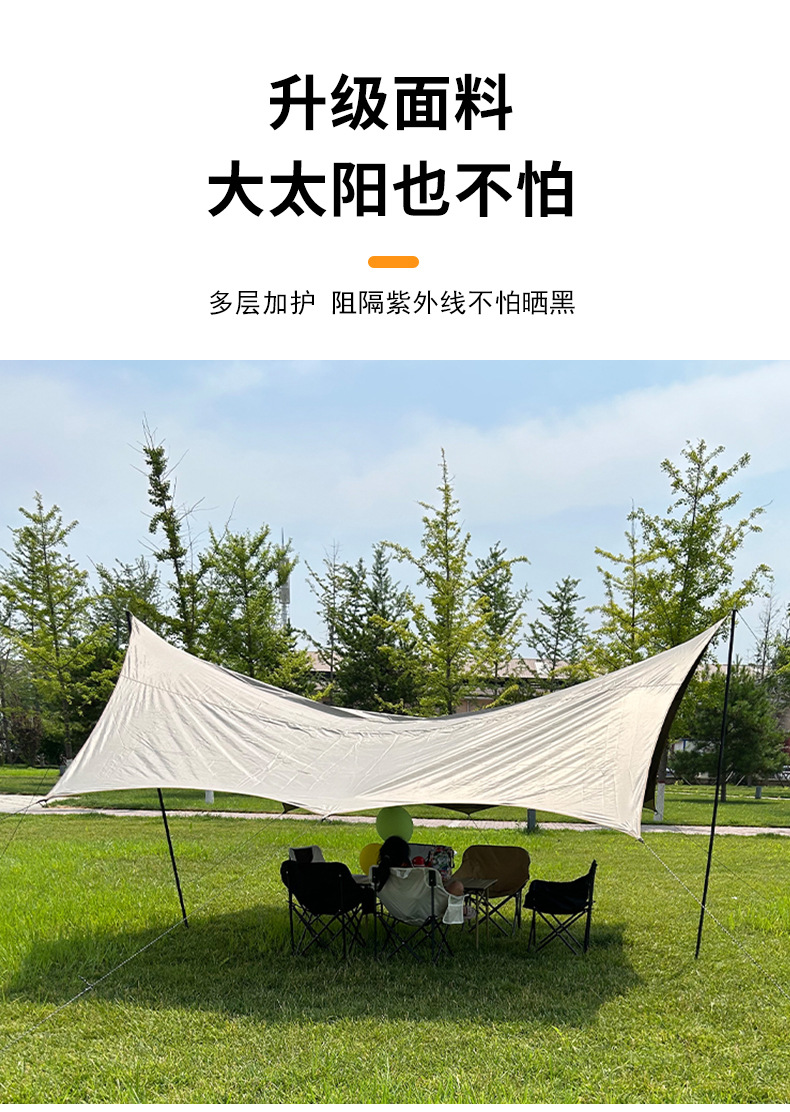 Factory wholesale outdoor shelter canopy thickened leisure picnic tent multi-person beach camping picnic canopy