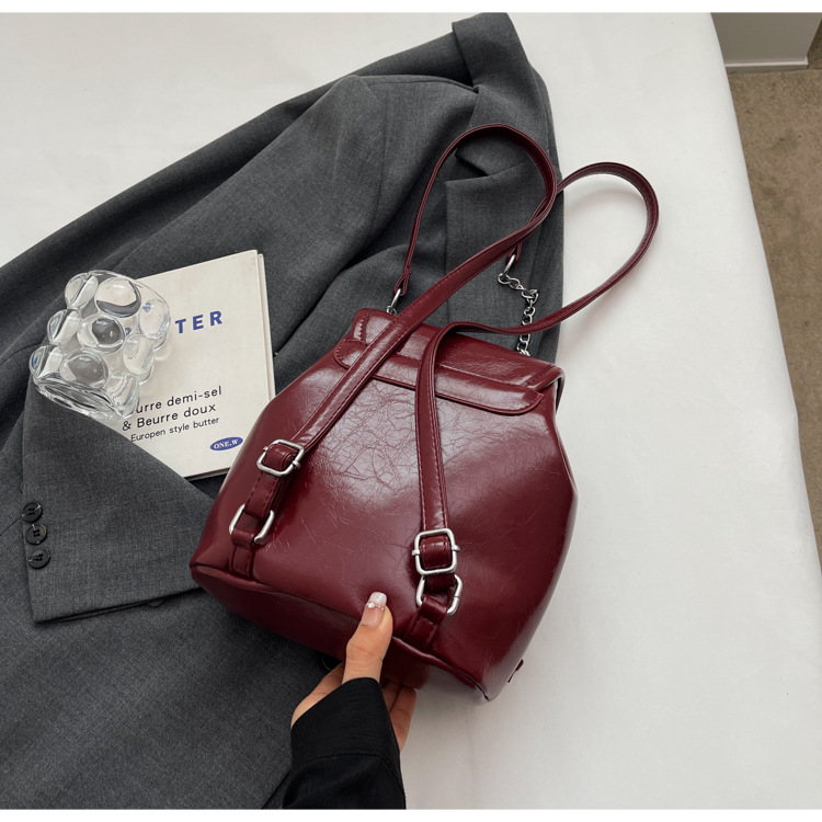 Student class pleated backpack for women 2024 new Korean style trendy student bag, niche high-end women's bag_voghion.com