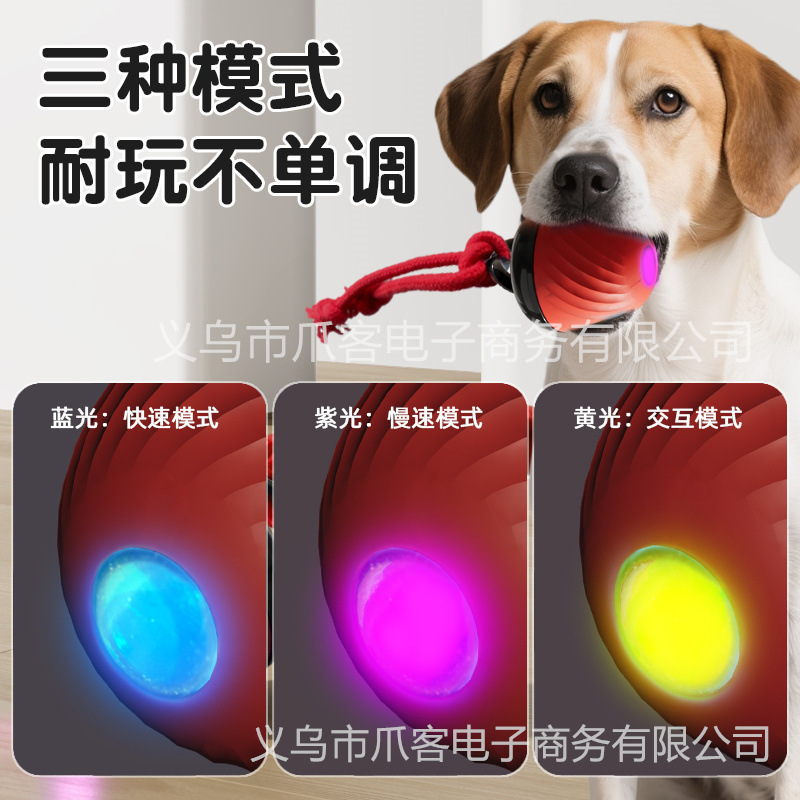 跨境宠物智能滚动球滚动球电动狗狗解闷智能耐咬逗狗球磨牙玩具|undefined