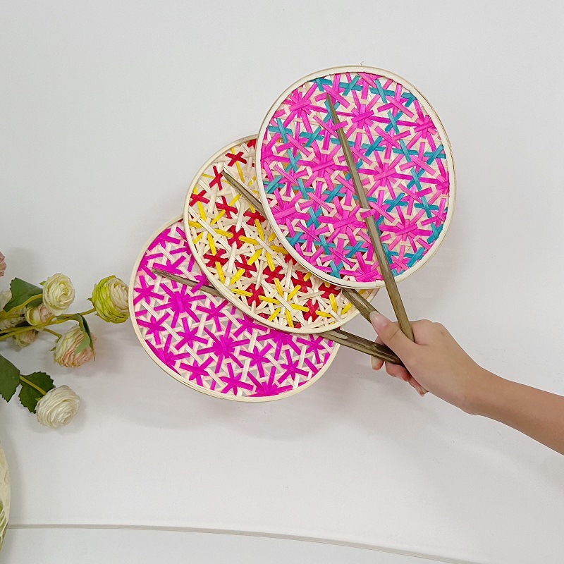 Ventilador de bambú de color antiguo ventilador de bambú de estilo chino de verano ventilador de bambú ventilador de bambú ventilador de bambú ventilador de cintura ventilador tejido a mano