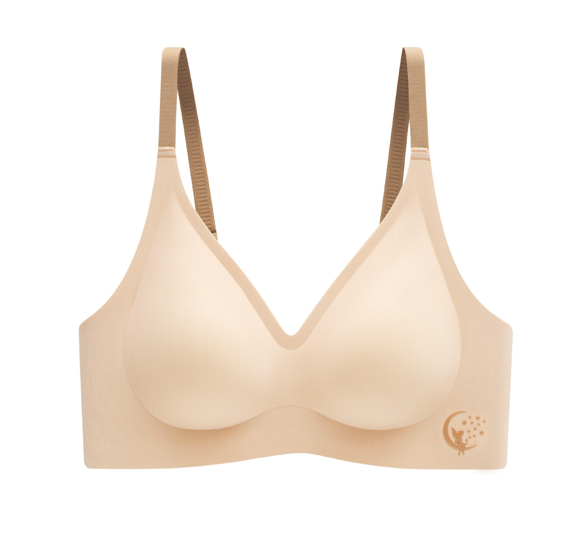 Correa de hombro sin marca sin anillo de acero ropa interior de jalea para damas se reúnen para evitar la caída del bra fijo de copa bra