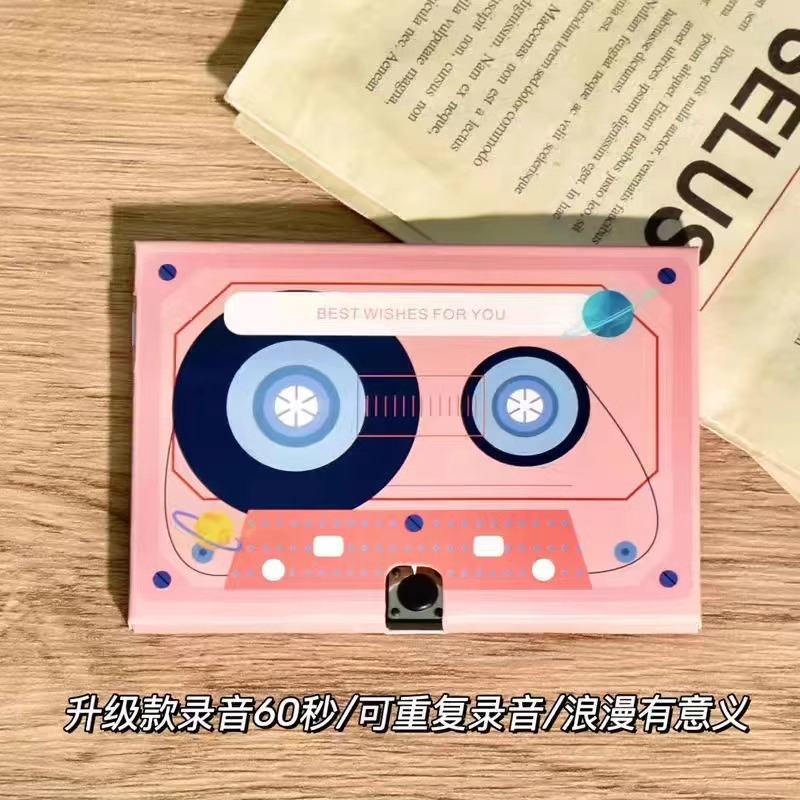録音サウンドカード テープ グリーティングカード 録音可能 60秒 誕生日 カップル 告白祭 録音 ホリデーギフト ギフト|undefined