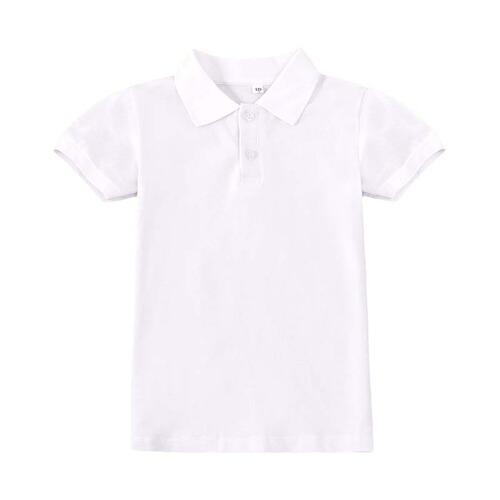 Children's polo shirt 31888 school uniform standard boys and girls, middle and old children, short-sleeved T-shirt, pure cotton white collared top