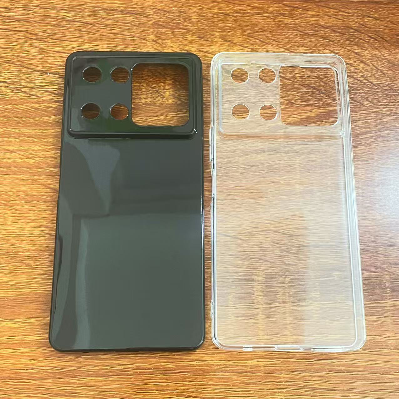 Suitable for Cooper Cubot P90 Transparent Mobile Phone Case Glossy Black Soft Shell High Permeability Leather Case Painted Material Protective Cover