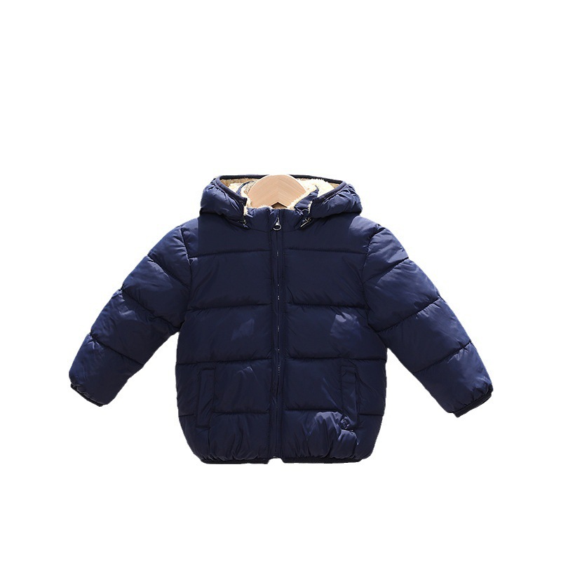 Abrigo acolchado de algodón para niños Abrigo acolchado de algodón engrosado para niños y niñas Abrigo acolchado de algodón con forro polar para bebés Abrigo de invierno al por mayor