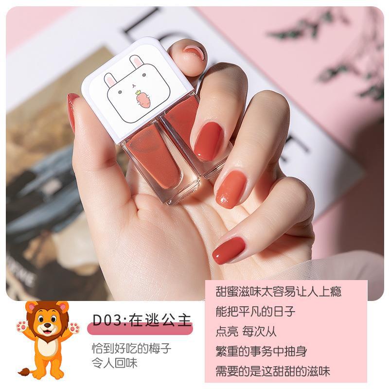 Géminis a base de agua esmalte de uñas hornear-libre de larga duración de secado rápido tearable desnudo transparente inodoro esmalte de uñas al por mayor