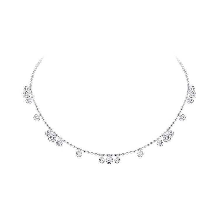 ZEGL designer throbbing starry river tassel necklace women's 2025 new niche clavicle chain high-end sense accessories