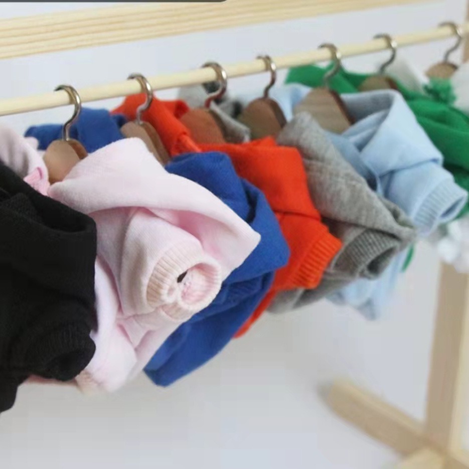 20cm algodón muñeca suéter con capucha muñeca ropa con capucha suéter de color sólido DIY algodón multi-color muñeca ropa