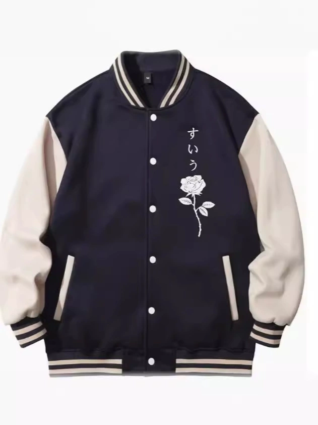 Spring school jacket for leisure, autumn, with embroidery