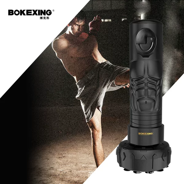 Bok-Style 3D Muscle Adjustable Boxing Punching Bag, Upright Sandbag, Taekwondo Equipment, Spherical Shape