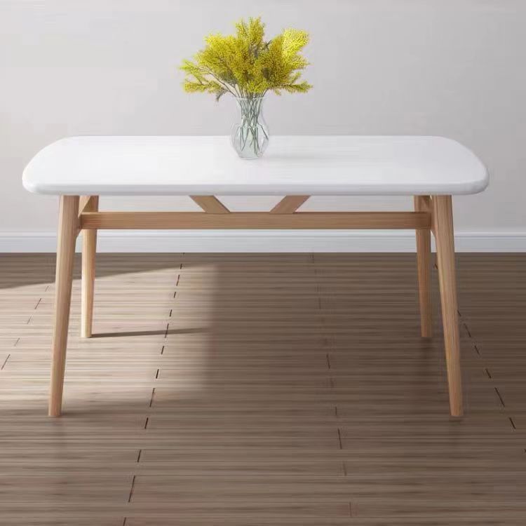 Fábrica de venta directa mesa de comedor de madera de pino pequeña casa de alquiler mesa de comedor casera mesa de comedor pequeña mesa