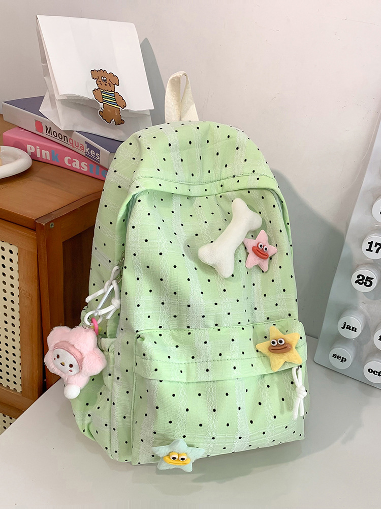 녹색 책가방 + 별뼈 + 별인형 펜던트